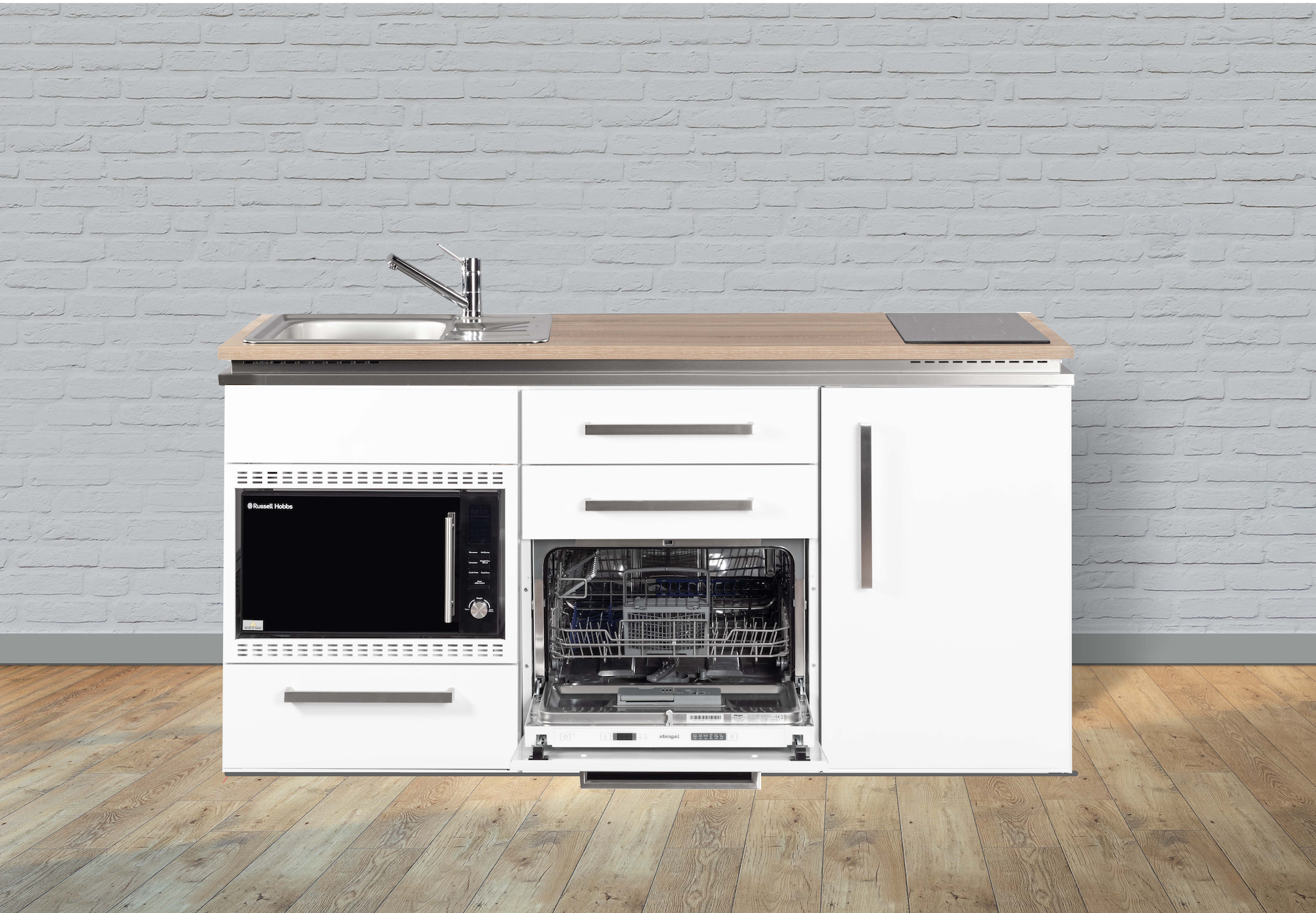 MDGSMOS170-GIK Miniküche Designline MDGSMOS 170 - Mit Geschirrspüler - Mikrowellenofen