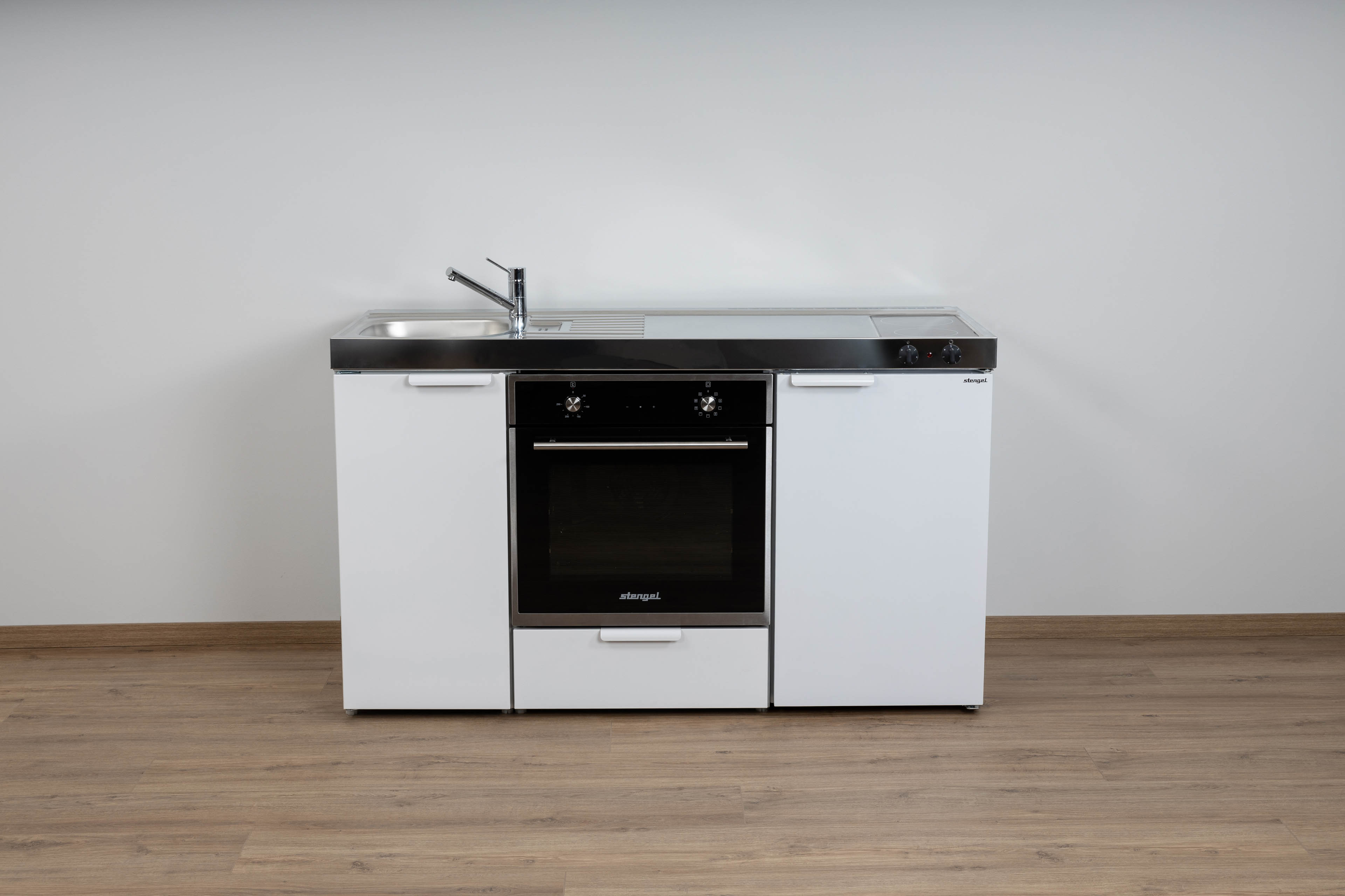 MKB150-Glaskeramik-Wei Miniküche Kitchenline MKB 150 - Mit Backofen
