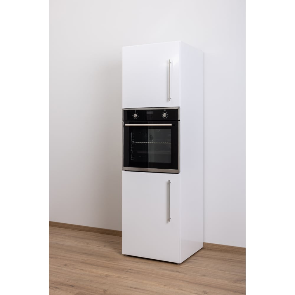 Hochschrank-Backofen-Seitlich-geschlossen-Wei Hochschrank für Miniküchen & Schrankküchen - mit Backofen