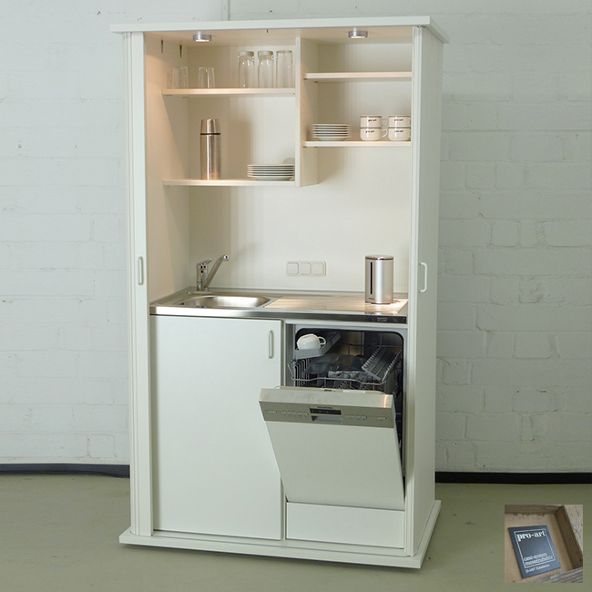 Pro-Art Rolldoor Küchenschrank mit 45er Siemens Geschirrspüler 194 x 114 x 72 cm H/B/T
