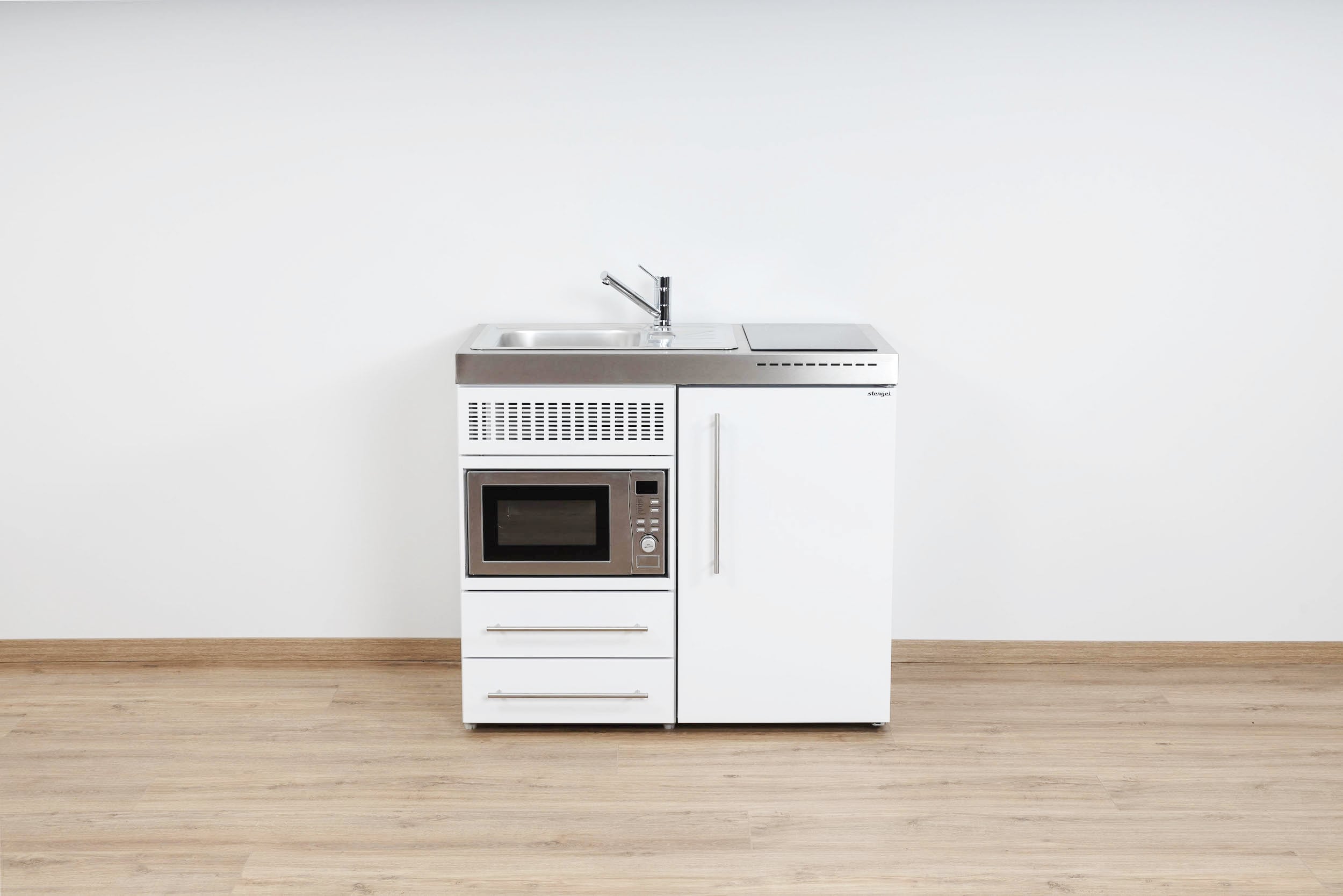 MPM100-Weiss Miniküche Premiumline MPM 100 - Mit Mikrowelle