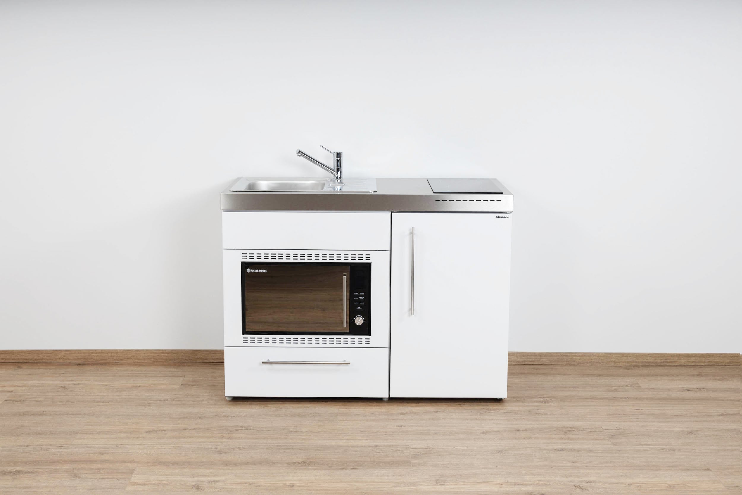 MPMOS120-Weiss Miniküche Premiumline MPMOS 120 - Mit Mikrowellenofen 30l