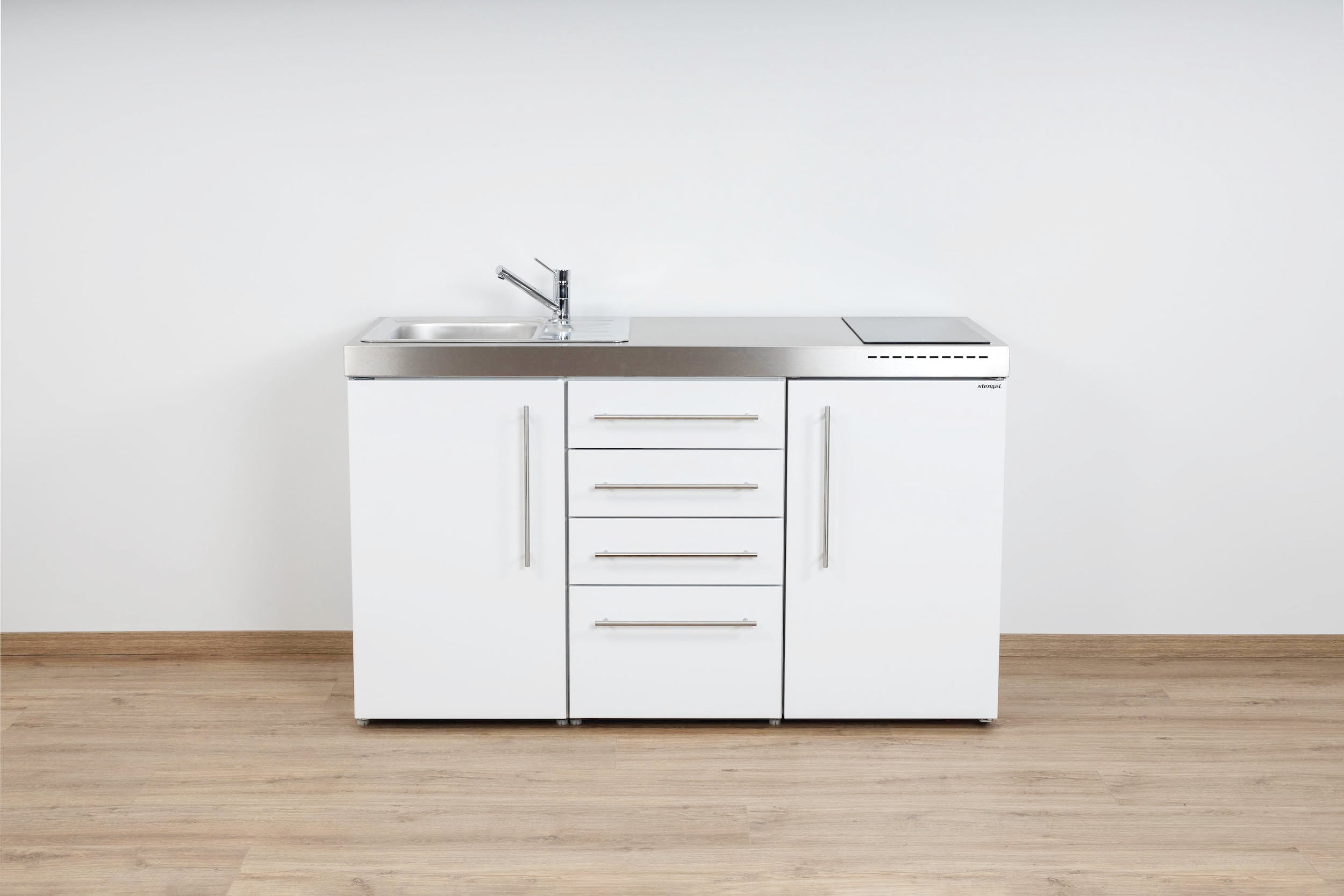 MPS4_150-Weiss Miniküche Premiumline MPS4 150 - Mit Schubladen